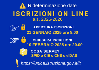 Iscrizioni a.s. 2025-2026